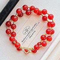 7A Style Retro Natural High Quality Pigeon Blood Red Carnelian Agate Design Sense Clavicle Chain Necklace Fidelity