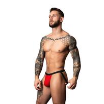 Male Power Male Power Hot Mesh Jockstrap L/XL Red-Black Comfort Fit