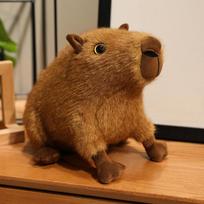 Simulated capybara doll plush toy kapibara doll children accompany soothing pillow ragdoll doll 22cm（0.18kg）