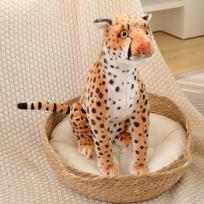 Simuliacinis stovintis leopardas Lėlė Pliušinis žaislas Gepardas Leopardas Auksinis Leopardas Berniukas Lėlė 34cm（0.18kg） leopardas