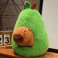 Kūrybinga avokado kapibaros lėlė pliušinis žaislas obuolio kiaulės lėlė vaikų raminantis skudurėlis lėlė gimtadienio dovana 25cm（0.3kg）