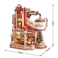 Robotime Rokr Medinė Muzikinė Dėžutė Kalėdinė Svajonių Dovana Gamykla 3D Mediniai Dėlionės Mediniai Modeliavimo Rinkiniai Surinkite Geriausios Dovanos Vaikams Suaugusiems