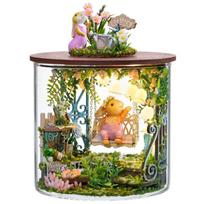 Svajonių butelio modelio rinkinys DIY Mini lėlių namelis Rankų darbo 3D dėlionė Surinkimo žaislas Namų kūrybinio kambario Miegamojo dekoracija su baldais