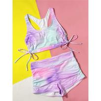 Naujos Dažytos Nėriniais Šortai Moteriškas Maudymosi Kostiumas Aukštas Juosmuo Bikini Moterims Maudymosi Kostiumai Dviejų Dalių Bikini Rinkinys Maudymosi Kostiumas L rožinė