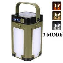 Rechargeable solar barbecue lamp camping hand-held lamp portable hanging tent lamp foldable clover camping barbecue fishing 3 mode