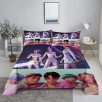 RUMI D-Demon Hunters K-pop Bed Sheet Set 3D Printed Bed Flat Sheet With Pillowcase Bed Linen King Queen Size 110X230cm(2Pcs)