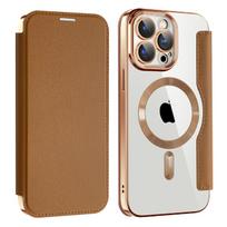 For IPhone17Pro Flip Leather Case for Apple 16 Electroplated Magnetic Phone Case 15/1413 For  iPhone17