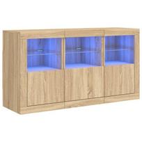 Šoninė spintelė，Komoda，indauja su LED lemputėmis, ąžuolo, 123x37x67cm CFE86665