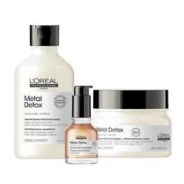 Loreal Metal Detox Set: Shampoo 300Ml + Mask 250Ml + Oil 50Ml