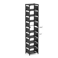 Tier 10 Shoe Rack Metal Narrow Shoe Storage Space Saving Simple Cabinet Hallway