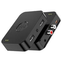 Bluetooth 6.0 imtuvas su RCA Hi-Res belaidžio garso adapteriu 3.5mm AUX USB imtuvas garsiakalbiams garsiakalbių stereo automobilio stipintuvas juoda