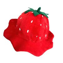 Strawberry Red Hat Fruit Headgear Fun Halloween Costume Accessories Party Photo Props Cosplay Masquerade Costume raudona