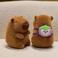 Kapibara series plush toy fruit backpack capybara doll grab machine doll 20cm (0.12kg) kriaušė