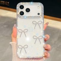 Glitter Pearl Butterfly for IPhone17Air for Apple 16E Mobile Phone Case 15promax Luxury Glitter Diamond For  iPhone17