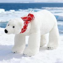 Tikras Baltasis Lokys Lėlė Pliušinis Žaislas Hug Lokys Lėlė Vaikų Draugas Raminanti Šluostinė Lėlė Lėlė 45cm（0.6kg） white