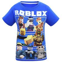 „Roblox“ personažų žaidimo vaikams skirti „Roblox“ spausdinti medvilniniai trumpomis rankovėmis laisvalaikio marškinėliai 130cm mėlyna