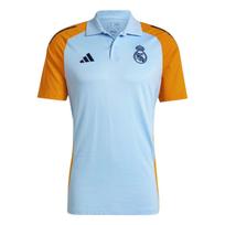 Adidas Real Madrid 2024-25 Megztas Patogus Drėgmę Sugeriantis Puloveris Trumpomis Rankovėmis Futbolo Marškinėliai Vyriški Viršutiniai Drabužiai IT5111 M