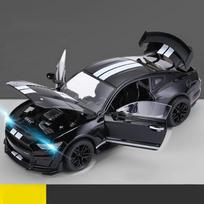 Naujas didelis 1:18 „Ford Mustang GT500“ miniatiūrinio lydinio, liejamo metalo sedano modelis, stalinis stalas, kolekcija, dekoracija, tendencija, papuošalai, vaikiški žaislai oranžinė