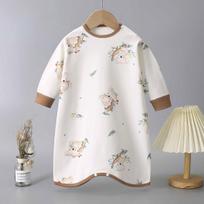 Kids' Pure Cotton Long Sleeve Anti-Kick Onesie Pajamas for All Seasons 73 cm