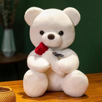 Rose teddy bear doll plush toy bear hug bear doll girl company soothing doll 22cm（0.22kg） šviesiai ruda spalva