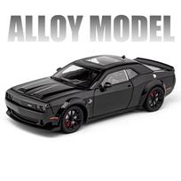 Nauja 1:24 „Dodge Challenger SRT“ lydinio automobilio modelis, liejamas metalinis sportinis automobilis, modelis, kolekcinis modeliavimas, garso ir šviesos vaikiškas žaislas berniukui raudona