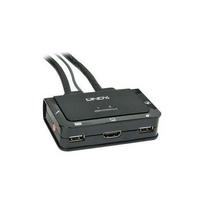 Przełącznik Lindy HDMI KVM  2 Port Compact USB 2 HDMI 4K , Audio/Mik. - 42340 | 42340 | 4002888423403