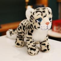 Imitacinis leopardo lėlės pliušinis žaislas snieginis leopardas leopardo lėlė berniukui raminanti skudurinė lėlė gimtadienio dovana 20cm（0.16kg）