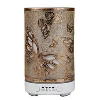 Ultrasonic Air Humidifier Aroma Diffuser Golden Hollow Butterfly Humidity Control Assistant with LED Lights EU balta