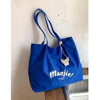 Korean Style Canvas Tote Bag - Large Capacity, Casual Literary Shoulder Bag for Women, Summer 2025 Collection 38cm*12cm*34cm tamsiai mėlyna spalva
