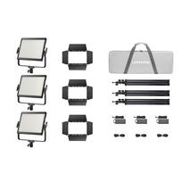 Godox LP600Bi K3 Black Litemons Bi color LED Light Panel 3 light kit