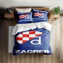 Pilietinis futbolo klubas Dinamo Zagreb Antklodės užvalkalų komplektas King Queen Dvigulis Pilnas Dvigulis Vienvietis Dydis Patalynės komplektas 135x200cm