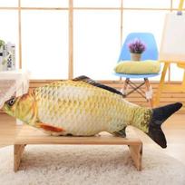Simulation removable and washable carp king throw pillow cushion creative funny crucian carp plush toy doll men and women birthday gift 20cm