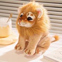 Miela miela simuliacinė mažo liūto lėlė pliušinis žaislas zoologijos sodo liūto lėlė vaikų raminanti lėlė 22cm（0.18kg）