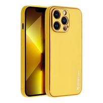 Viedtālruņa aizmugurējais vāciņš Apple iPhone 14 Pro Leather Yellow