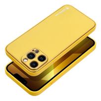 Viedtālruņa aizmugurējais vāciņš Apple iPhone 14 Pro Max Leather Yellow