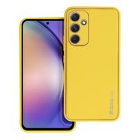 Viedtālruņa aizmugurējais vāciņš Samsung Galaxy A54 5G Leather Yellow