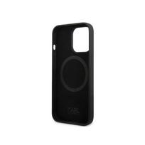 Viedtālruņa aizmugurējais vāciņš Apple iPhone 13 Pro Max Magnetic Liquid Silicone Black, With Design