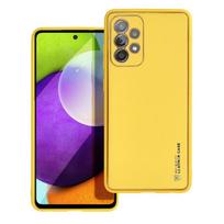 Viedtālruņa aizmugurējais vāciņš Samsung Galaxy A52 / A52 5G / A52s 5G Leather Yellow