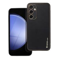 Viedtālruņa aizmugurējais vāciņš Samsung Galaxy S23 FE Leather Black