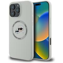 Viedtālruņa aizmugurējais vāciņš Apple iPhone 16 Pro Silicone Double Heads And Circle MagSafe Beige