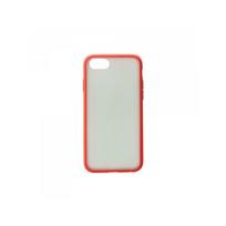 Viedtālruņa aizmugurējais vāciņš Apple iPhone 7 / 8 / SE 20 / SE 22 Color Button Bumper Red, Transparent