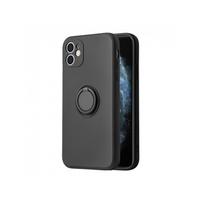 Viedtālruņa aizmugurējais vāciņš Apple iPhone XR Silicone Ring Black