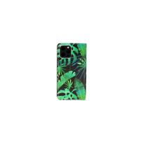 Viedtālruņa atveramais maciņš Samsung Galaxy S22 Ultra Smart Book Flower Black, Green, With Design