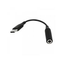 Audio kabeļa pārveidotājs Adapter 12cm 3,5mm to Type-C Black