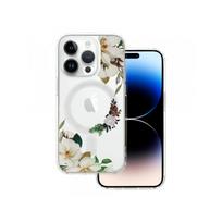 Viedtālruņa aizmugurējais vāciņš Apple iPhone 15 Pro Flower Magsafe design 3 Transparent, With Design