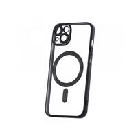 Viedtālruņa aizmugurējais vāciņš Apple iPhone 14 Plus Color Chrome Magsafe Black, Transparent