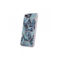 Viedtālruņa aizmugurējais vāciņš Huawei P40 Lite Geometric Marmur Dark Blue, With Design