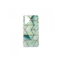 Viedtālruņa aizmugurējais vāciņš Samsung Galaxy A32 5G Geometric Marmur Green, With Design