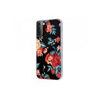 Viedtālruņa aizmugurējais vāciņš Samsung Galaxy S21 FE Ultra Trendy Flowers 1 Black, Rose, With Design