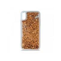 Viedtālruņa aizmugurējais vāciņš Samsung Galaxy S22 Ultra Liquid Sparkle Gold, Transparent